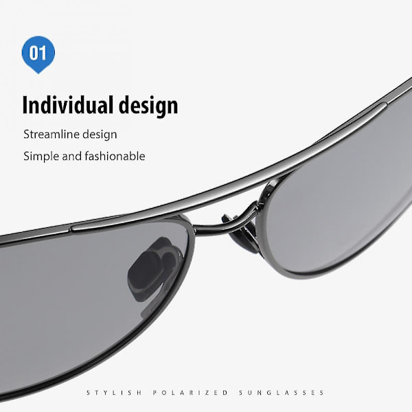 Aviator solbriller til mænd og kvinder, polariserede, UV400-beskyttelse, spejlede linser, metalramme med fjederhængsler xq-sg1516