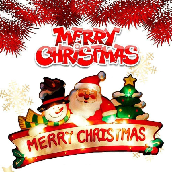 Julhängsmycke, led julhängande fönsterkrona, interiör och exteriör juldekoration (god jul