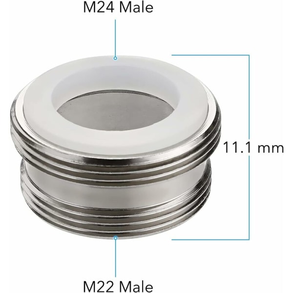 Väg Dusch Diverter Ventil Handdusch Diverter Ventil Avstängningsventil för Kök eller Badrum med Kranadapter M22-M24 M22-G1/2 tum