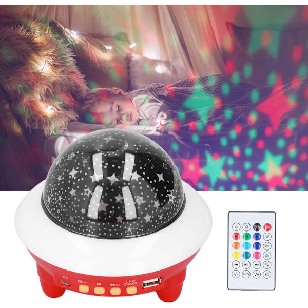 Bluetooth-projektor RGB-stjärnprojektor USB-laddning nattljusprojektor för sovrumsdekoration