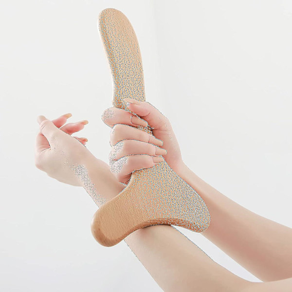 Trämassageterapiverktyg i trä, lymfdräneringsmassageapparat i trä, enhandsverktyg för kroppsskulptering, muskelavslappning mot fett - 11 * 6 tum