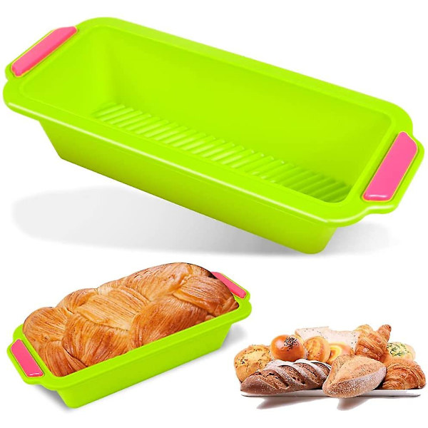 Silikonform Brödform, Minibaguetteform, Bullform, Non-stick Silikonbaguetteform, Brödform (grön)
