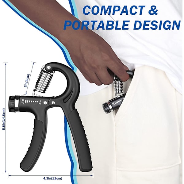 Dww-4stk Håndgrebsstyrker, Appareil De Renforcement Du Grip Med Justerbar Modstand 5-60kg