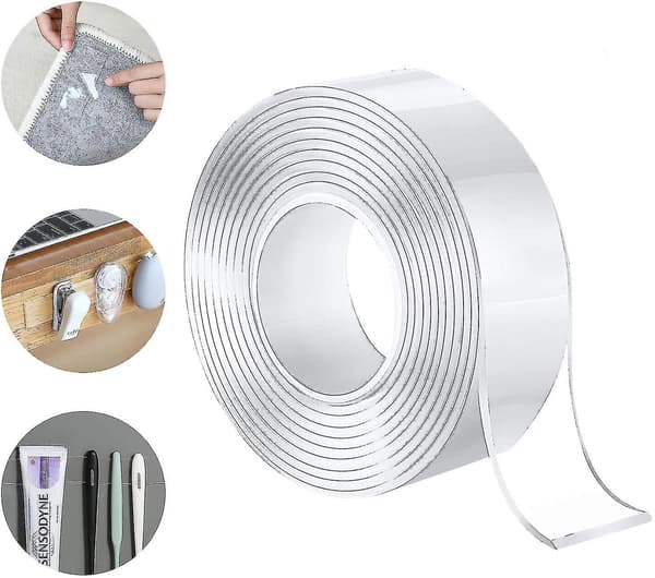 Transparent Nano Tape til sikker montering til hjem og kontor 5m
