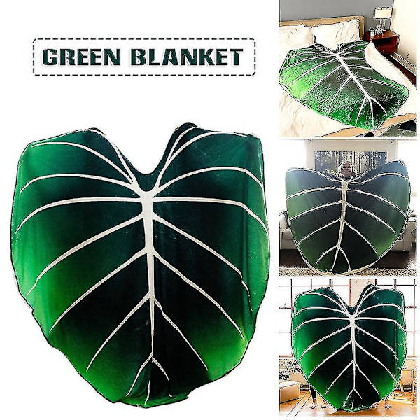 Kreativ Philodendron Gloriosum Design Tæppe Simulering Blad Plys Tæppe
