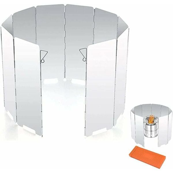 Hopfällbart vindskydd i aluminiumlegering, bärbart campingvindskydd, campingspis, hopfällbart aluminiumvindskydd, Triumph hopfällbart campingvindskydd BBQ