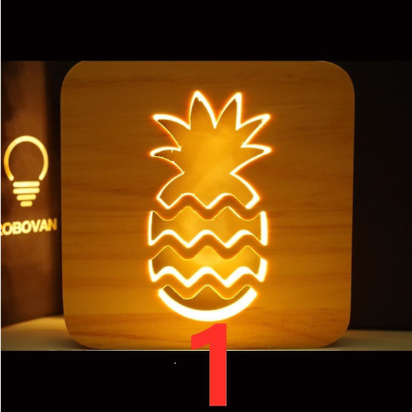 3D nattlampor Ins ananas kreativt mode LED dekorativa lampor1