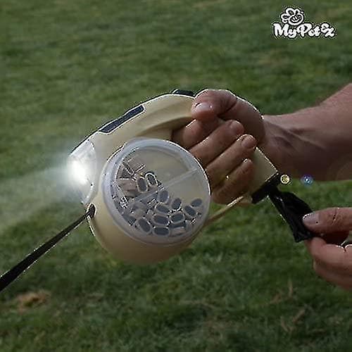 6 in 1 Beige Retractable Dog Leash