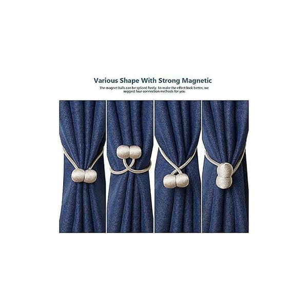 Magnetisk spänne magnetisk gardin slipsklämma gardin spänne slips flätad slips 2 st (beige)