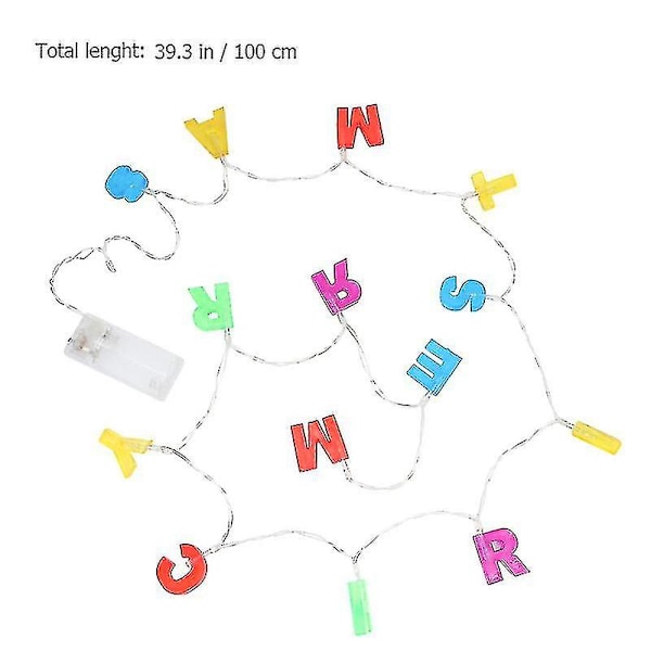 1 st LED-julstämningslampa ljusslinga heminredning ljusslinga dekor (utan batteri)