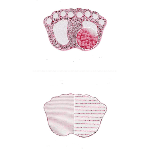 Mikrofiber bademåtte skridsikker fodaftryk design bademåtte blød bademåtte til badeværelse børn