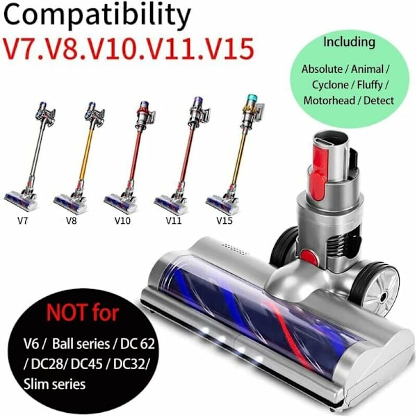 Borste kompatibel med Dyson V7, V8, V10, V11, V15 dammsugare