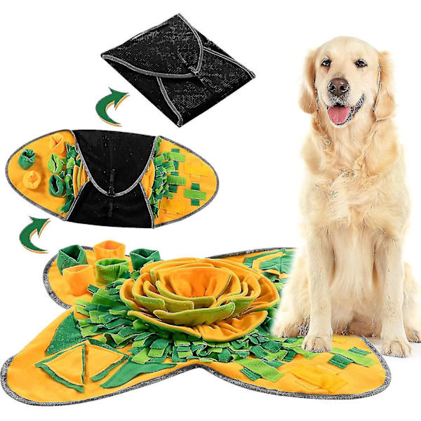 Snuffle-måtte til hundehvalpe, snusefodermåtte, interaktive puslespilsspil, langsom