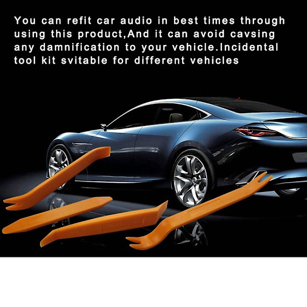 Auto Dørklips Panel Trim Fjernelse Værktøjer Kits Navigation Blades Demontering Plast Bil Indvendig Reparation Værktøj