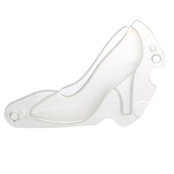 Plastform klar högklackad sko chokladform DIY tårta 3D godisformningsverktyg