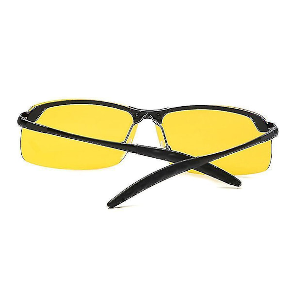 Anti-glare Polariserte Solbriller Kjøring Natt Syn Briller Metall Firkant Briller Menn
