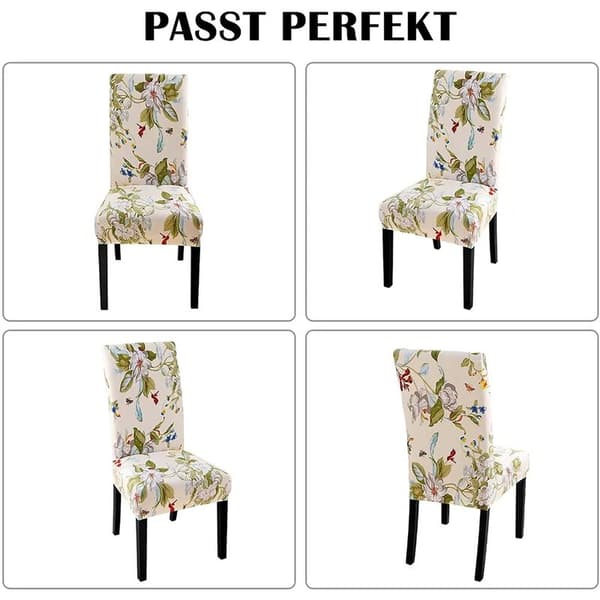 4-pack stolskydd stretch stolskydd elastiska stolskydd modern dekoration stolskydd för universell passform (vår)