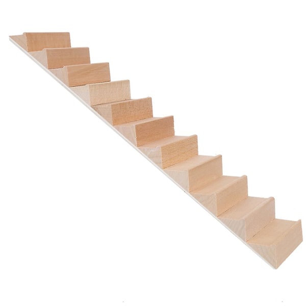 1:12 Miniatyr Trätrappa DIY Steg Trapp Hantverk Dekorativa Dockhus Tillbehör Trapphus utan Ledstång