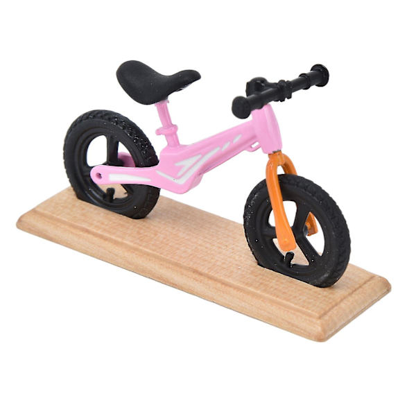 Nukkekoti Mini Pyörä Metalli Komposiitti Puinen Miniatyyri Maastopyörä Nukkekoti Dekoraatio Pinkki