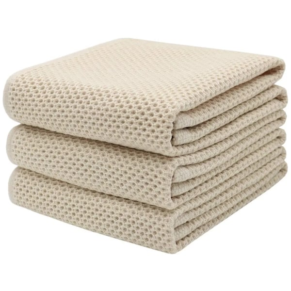 1 st diskhandduk 33 x 73 cm bomullsdiskhanddukar absorberande kökshanddukar kökshanddukar disktrasor diskhandduk disktrasa rengöringsduk, beige