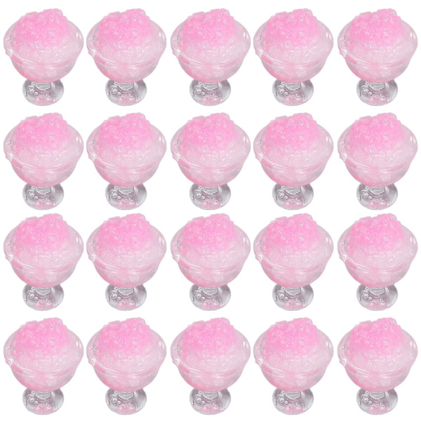 20 stk. 1:12 dukkehus smoothie DIY sjov simuleret miniature smoothie dukkehus dekoration tilbehør pink