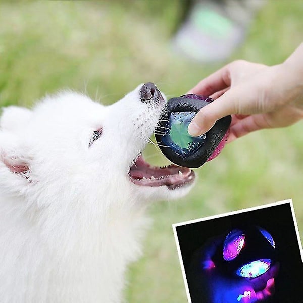 Bidresistent hundebid legetøj elastisk lysende bold kæledyr legetøj