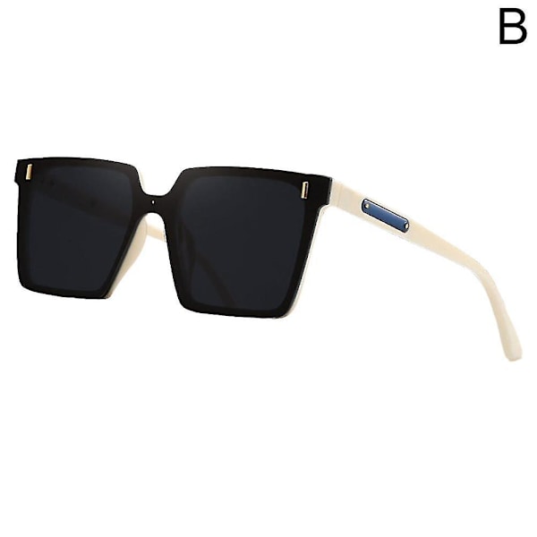 Unisex sunglasses square frame black sunshade anti-ultraviolet outdoor glasses street shooting stylish