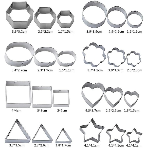 Snøfnugg Kakeformsett Laget Av Rustfritt Stål Enkelt, Presist Kutt Trygt, Komfortabel Håndtering (stjerneformet)