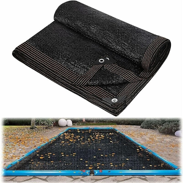 Bladnätsskydd för rektangulär pool Ovan mark Poolskyddsskydd Blockerar fallna löv och skräp Utomhus 3x4m (10x13ft)