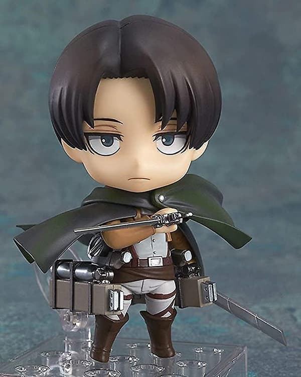 Attack on Titan Levi Ackerman Q Version Nendoroid Ansikte Rörlig Figur Boxad PVC Anime Tecknad Spelkaraktär Modell Staty Figur