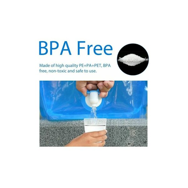 LMLY Hopvikbar Vattenpåse 10L Camping Vattenbärväska BPA-fri Utomhus Dricksvattenpåse med Kran för Vandring Picknick 2-pack