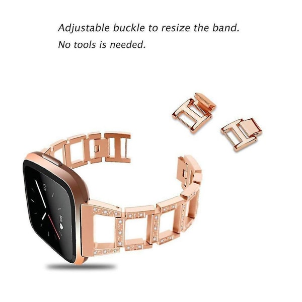 Armbånd Metal håndledsrem Udskiftning til Fitbit Versa 2 Smart Watch Rem