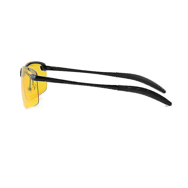 Anti-glare Polariserte Solbriller Kjøring Natt Syn Briller Metall Firkant Briller Menn