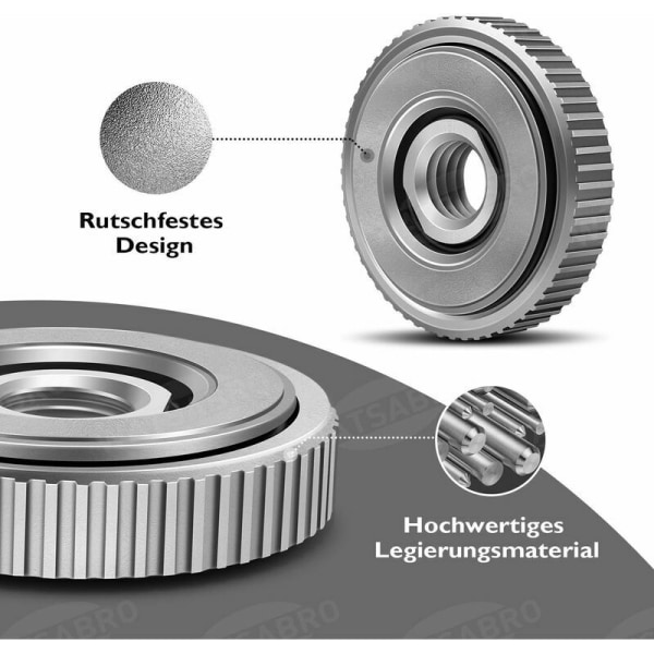 SDS snabbkopplingmutter för alla vinkelslipar med M14-gänga från AEG, Black & Decker, Dewalt, Flex, Hitachi, Metabo, Makita