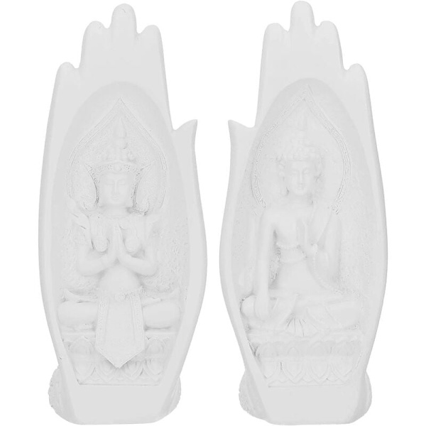 Hartsstaty i resin, innovativ handpolerad buddhistisk skulptur för kontorsstudiorum