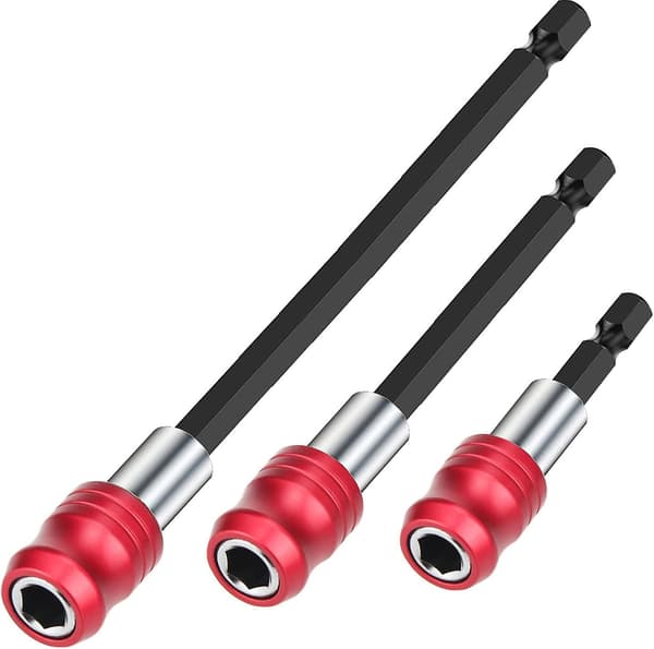 Drill Bit Extension, Mellbree 3-pak Hurtigutløsning Magnetisk Drill Bit Holder Tool Kit