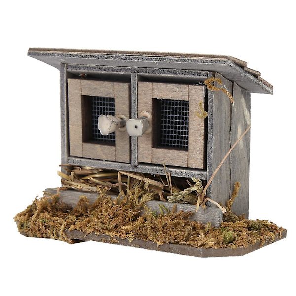 Havehave til miniaturehøns i haven til 1/12 dukkehustilbehør