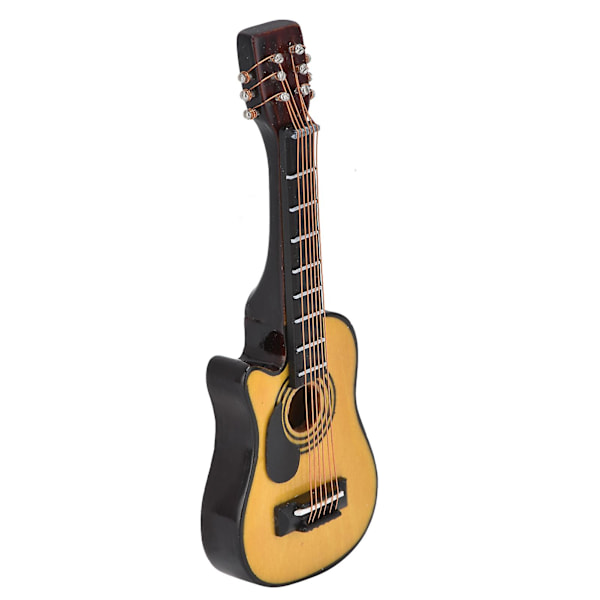 1/12 skala dockhus miniatyr trägitarr mini gitarr displaymodell dockhus tillbehör folk gitarr