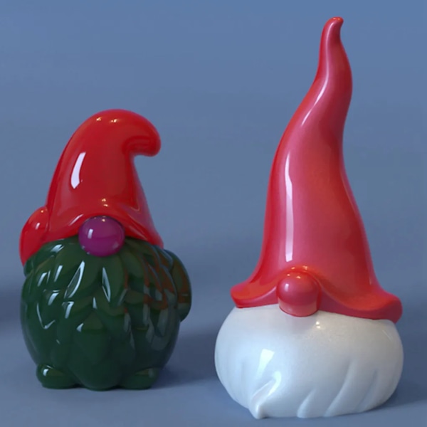 2 st Silikon Jul Tomte Ljusform, DIY Jultomte Ljustillverkning