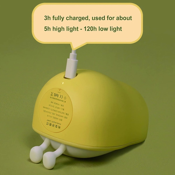 Glödlampa med sovande lampa, USB-laddning, ingen extrem dimning