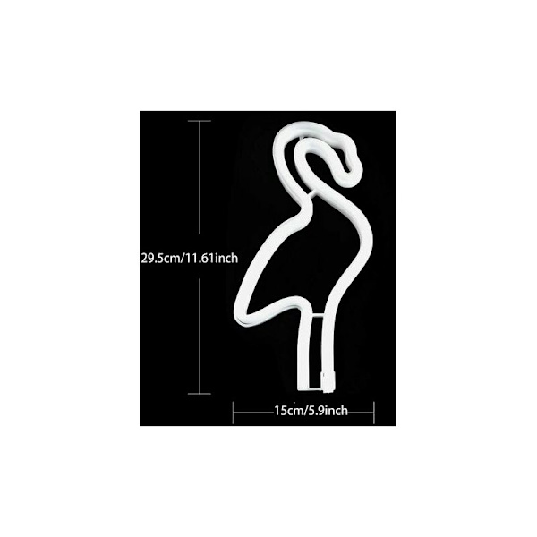 Flamingo Neon Rosa Ljuspanel Väggljus Dekor för Flickrum USB Neon Batteri LED Nattljus Flamingo Ljus för Jul Fest Bröllop Bar CHAM