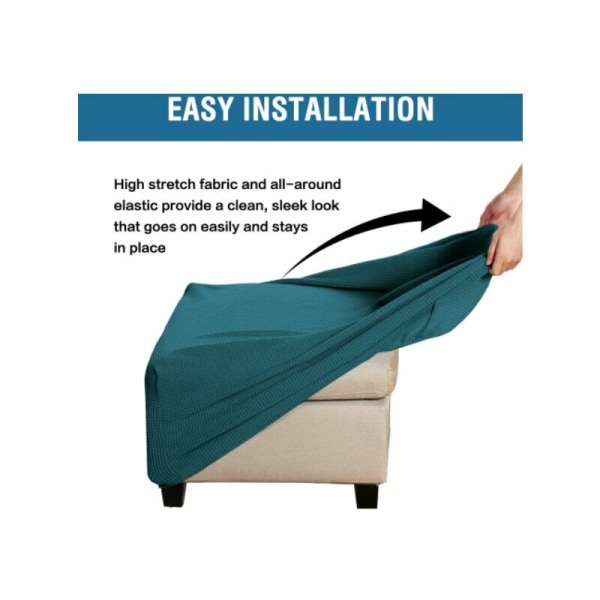 Cover Fyrkantigt elastiskt cover för fotpall i vardagsrummet (brun)