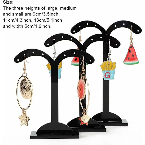 3-delad set akryl halsband smyckesorganisatör display stativ smyckeskrin smyckeskrin (gren) longziming