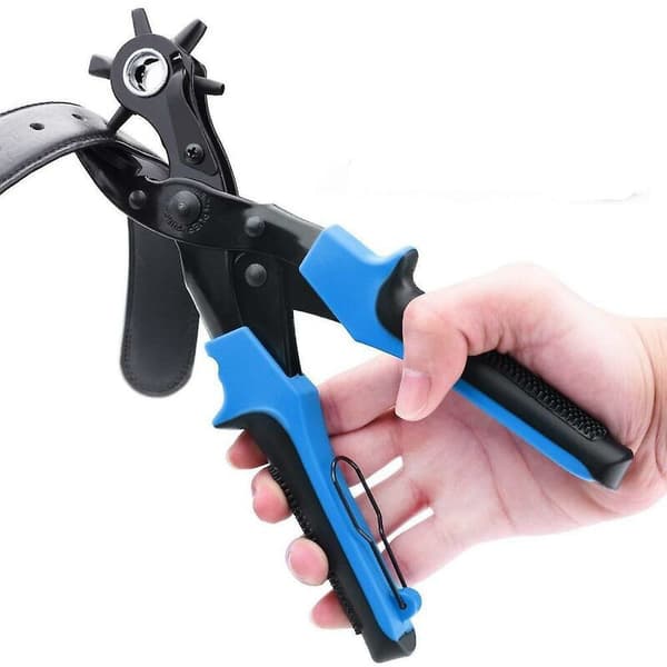 Läderstans Professionell Bältesstans Bälte Solid Färg Rund 6 Hålsstans
