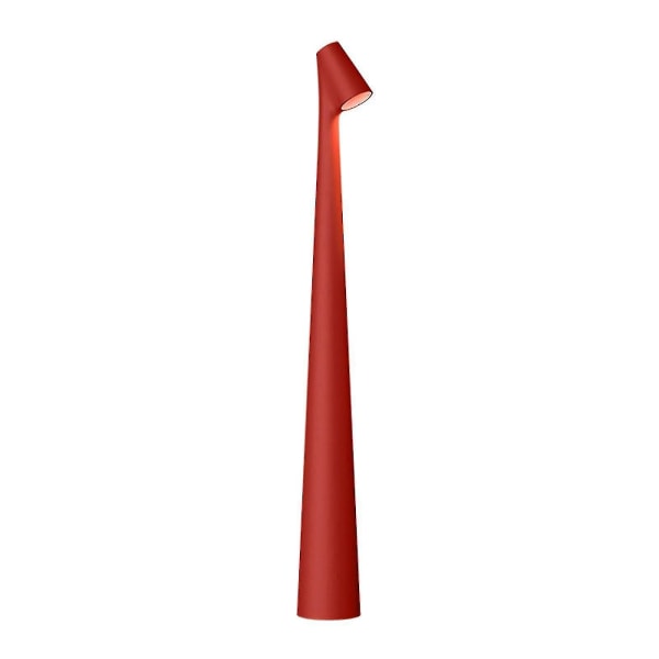 2024 Elegant slank konisk stilk bordlampe Bærbar dæmpbar Led Sculpting Light Dec New d`（Red）