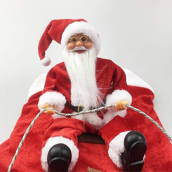 Springande tomte jul hundkostymer, tomten rider på husdjursdräkt klä upp kläder för små