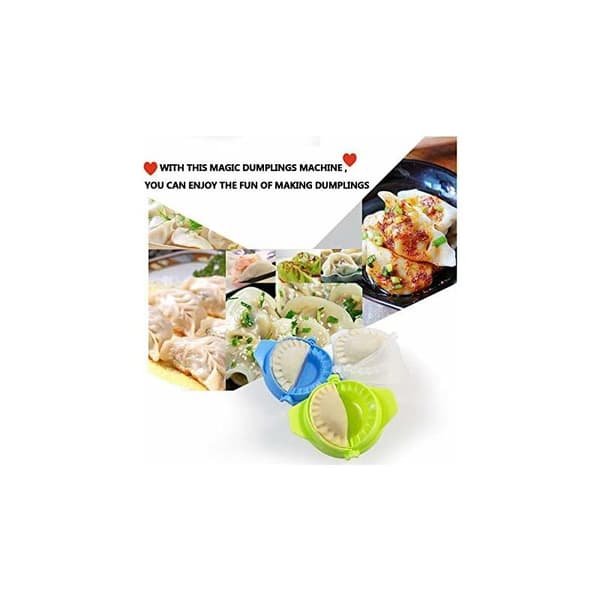 3-delad Ravioli Dumplings Maker Set, 3 dumplings maker pan, 117.5cm - för hemlagning blå, vit, gul