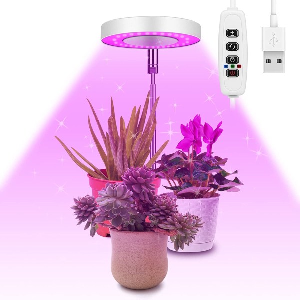 LED-odlingsljus för inomhusväxter, 9 nivåer justerbar ljusstyrka