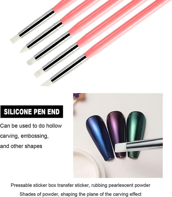 Nagelkonstborste, Rhinestone Dot Pen Nagelkonst Dot Tool