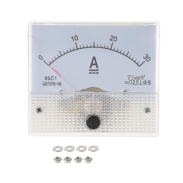 2,5 noggrannhet analog ström panelmätare amperemeter pekare typ ström testare (30A)